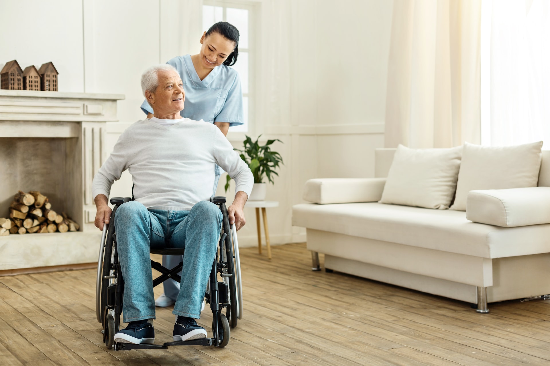 caring for senior in nursing home